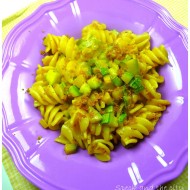 FUSILLI GIGANTI CON ZUCCHINE ZAFFERANO E BOTTARGA