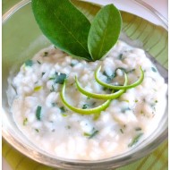 risotto estivo con la salvia, lime e provolone