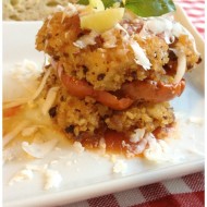 Parmigiana di pesce spatola e melanzane rosse per IoChef